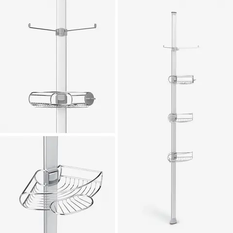 Simplehuman Large Tension Shower Caddy, 1.8m to 2.7m