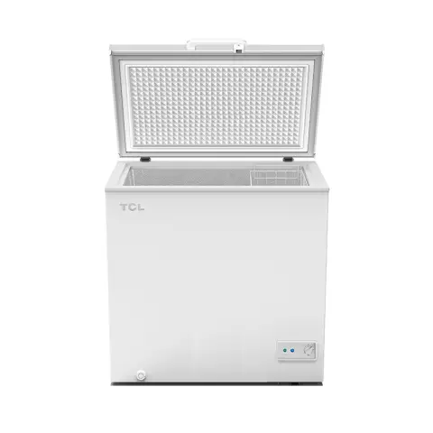 TCL CF182EWE0 Freezer 140L Includes Storage Basket, Counter-balanced lid, Suitable for Various Application Scenarios, Adjustable Temperature Controller, Adjustable Feet [Energy Class E]