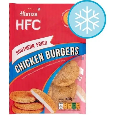 Humza Southern Fried Chicken Burgers 495g