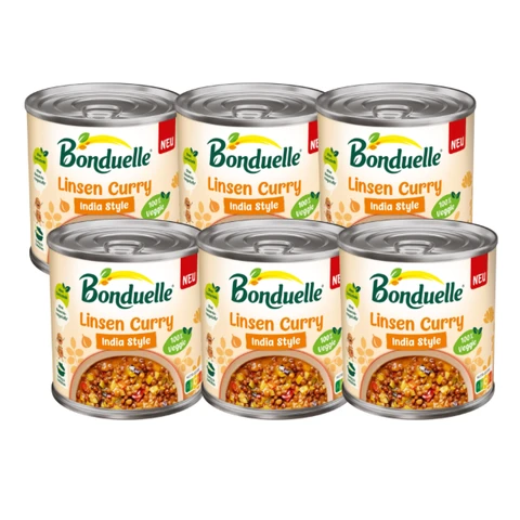 Bonduelle Linsen Curry India Style 6 x 400 g