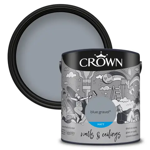 CROWN Matt Emulsion Blue Gravel 2.5L