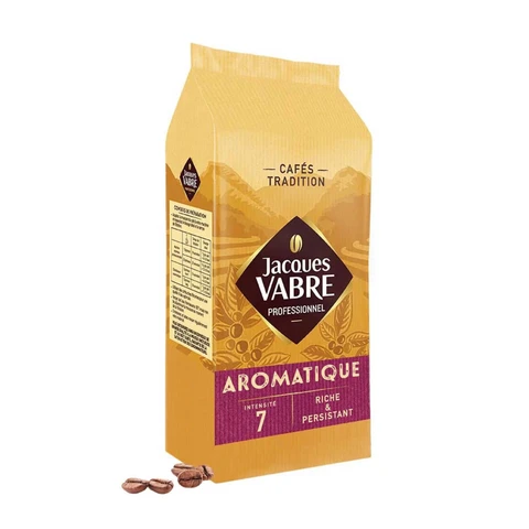 JACQUES VABRE Café en grains Intensité 7/10 Arabica et Robusta 1 kg