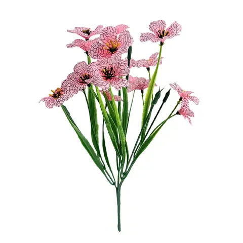 Weis moment 9er-Set künstliche Blumen, UV-beständig, künstliche Pflanzen, für den Innenbereich: Heim, Garten, Eingangsbereich, Balkon und Fensterkasten, realistische Kunstblumen aus Kunststoff, Frühlingsblüten, 6 Farben, Pink, Neujahr-Angebot, Top-Geschenkideen