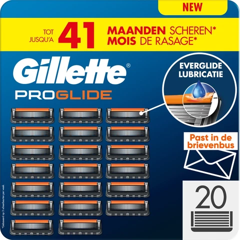 Gillette Fusion5 Proglide Scheermesjes Voor Mannen - 20 Gillette Navulmesjes