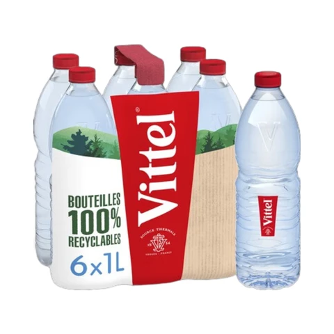 VITTEL Eau minérale naturelle 6x1L