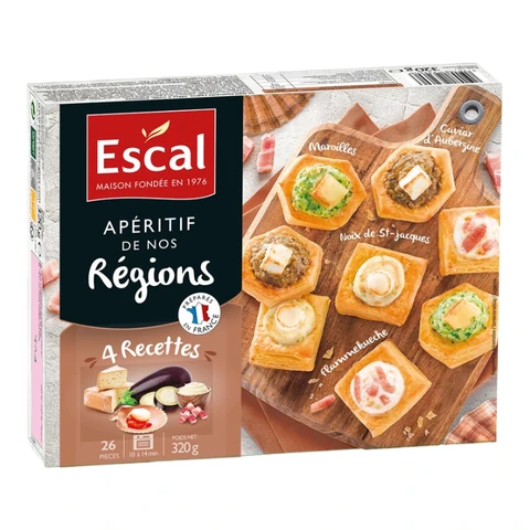 ESCAL Mini Regional Savory Puff Pastries 26 Pieces 320 g
