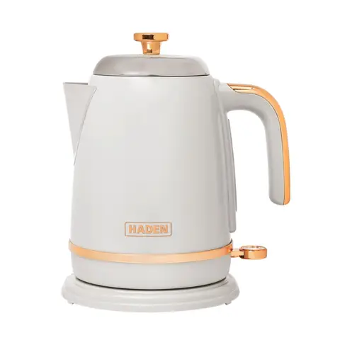 Haden Salcombe Kettle, Grey & Copper, Coated Stainless Steel, 1.7L, Cord Storage - 210678