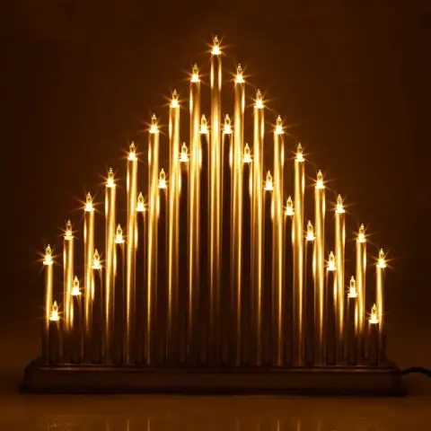Christmas Workshop Silver Candle Bridge 33 Warm Lights