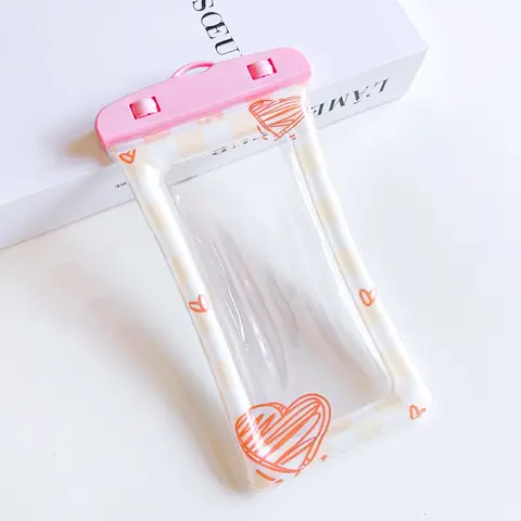 Inflatable Waterproof Phone Bag - Light Pink