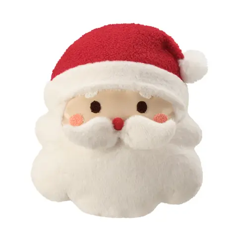 Ashler Kerst Kussen Kerstman, 3D Pluche Kerstman Kussen, Schattig Baard Sierkussen voor Bank, Stoel, Bed, 16x13,5 Inch, Rood
