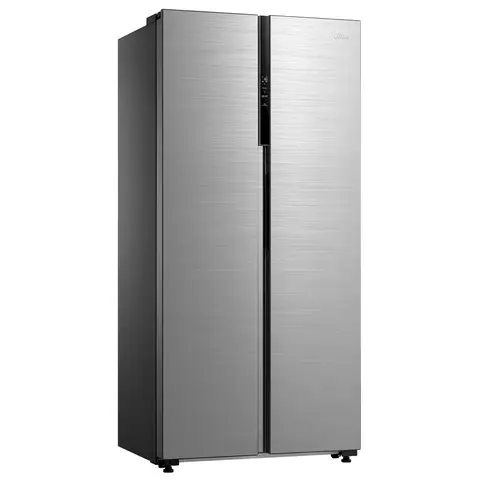 Midea MDRS619FIE46 84cm Wide 180cm Tall Frost Free American Fridge Freezer, Stainless Steel, E Rated
