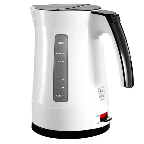 Melitta Enjoy Aqua 1,7L kabelloser Wasserkocher, 2400W Schnellkochfunktion mit automatischer Abschaltung