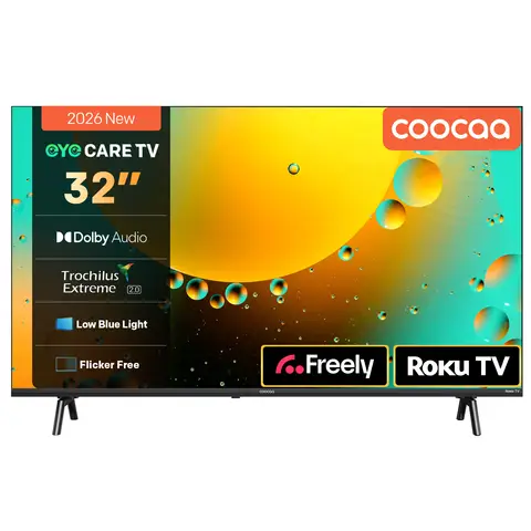 Coocaa 32"CRTG30 Direct LED HD Ready Smart Roku TV-32CRTG30ZUK(HDR10,Dolby Audio)