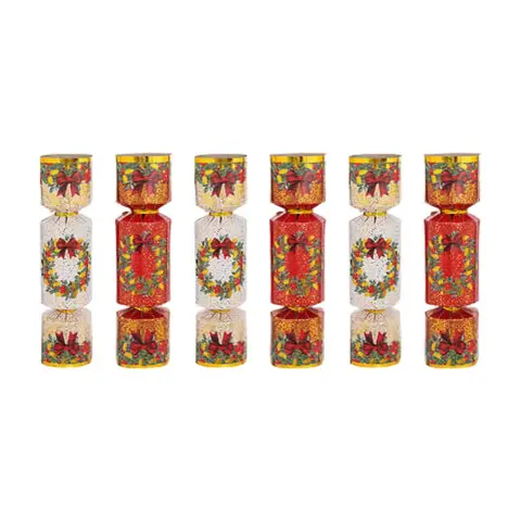 Atmosphera Set of 6 Christmas Wreath Crackers