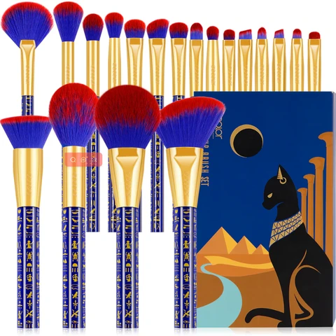 docolor 19-Piece Egyptian Theme Makeup Brush Set