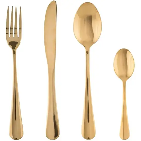 Secret de Gourmet Gouden RVS Bestekset - 16 Stuks voor 4 Personen