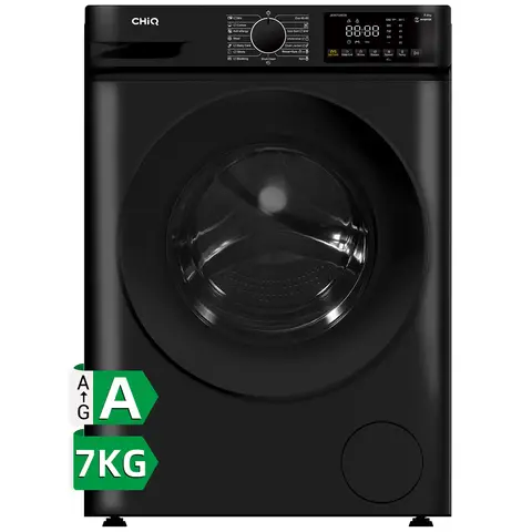 CHiQ JKW75883B 7 kg 1200 Spin Freestanding Washing Machine - Black - A Rated