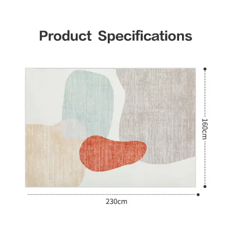 J.Zao Tapis imitation cachemire ultra doux, moderne, simple, polyvalent, antidérapant