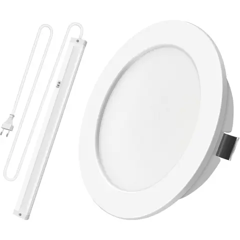 ALUSSO LED Einbaustrahler 12-24V Einstellbare 4W Möbel Einbaustrahler 3000K Warmweiß
4000K Neutralweiß 6000K Kaltweiß, IP44 Einbaustrahler LED Flach Bohrloch
55-58mm und 14.5mm Flache, 6er Set