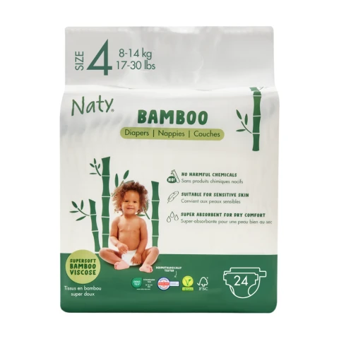 Naty Bamboo Nappies Size 4 24 Pack