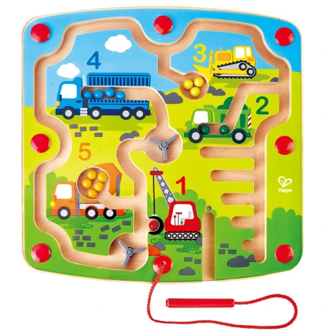 Hape Wooden Construction & Number Magnetic Maze
