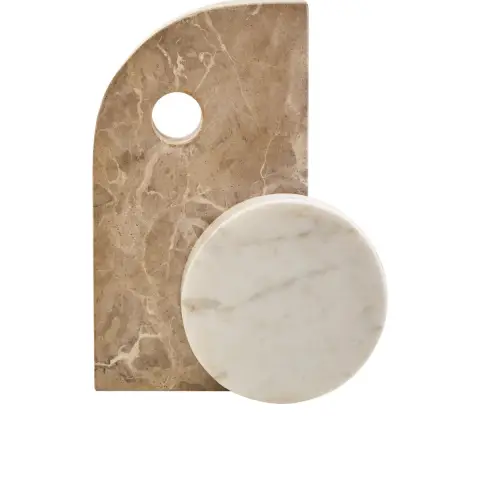 Santino Chocolate And White Marble Sculpture