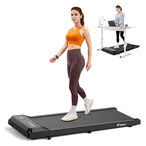 MERACH Walking Pad, Tapis de course sous bureau, Tapis de course portables mini pour la maison, Conception de moulage d'une seule pièce sans couture, Walkpad 265LBS avec télécommande, APP, Affichage LED