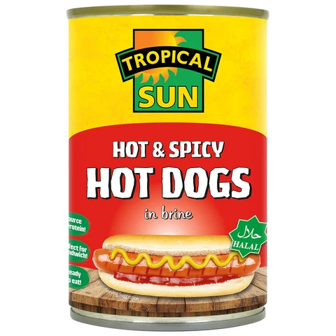 Tropical Sun Hot Dogs Hot & Spicy Halal 100g