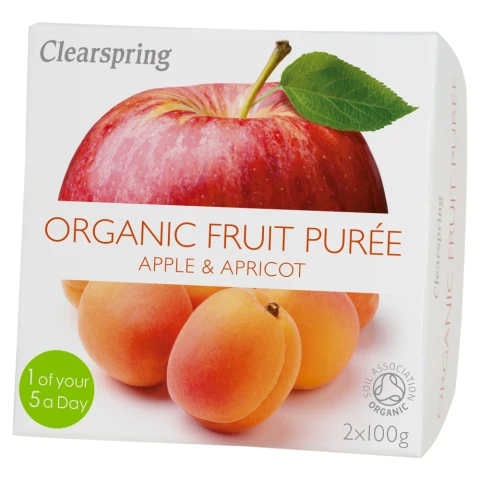 Clearspring Apple & Apricot Puree - Org - 100G