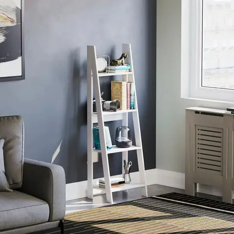 Vida Designs Bookcase Bristol Ladder 4 Shelves White