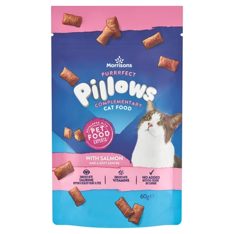 Morrisons Cat Snack Pillows with Salmon 60g