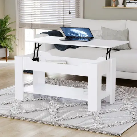 Vida Designs Coffee Table Lift Up White