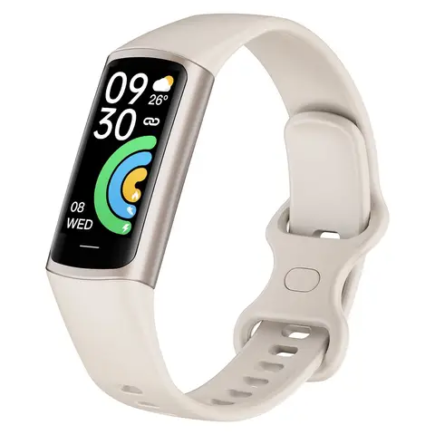 VoxorAI C68 White Touchscreen Smartwatch for Men and Women / Measures Heart Rate, Sleep, Blood Pressure, Blood Oxygen, and Body Temperature / IP67 Water Resistance / 30-Day Standby Time / Supports 13 Languages ​​/ Multiple Sports Modes / Compatible with iPhone and Android