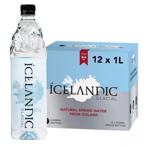 ICELANDIC GLACIAL Natural Mineral Water PET 12 x 1Lt