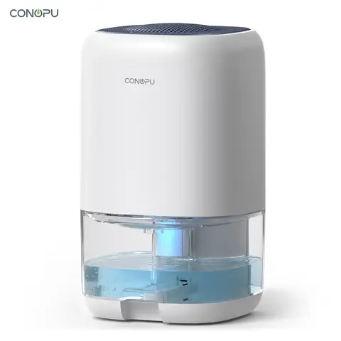 CONOPU Dehumidifier CS01H, 1000ml Water Tank, Ideal for Small Spaces, 450ml/Day Moisture Removal, Ultra-Quiet, 7-Color LED Ambient Light, Removable & Washable Tank, Portable.