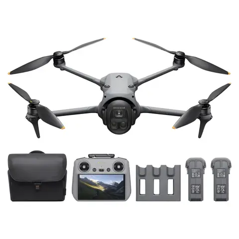 DJI Mavic 4 Pro Fly More Combo met DJI RC 2 - vlaggenschip drone met drievoudige camera en 100MP 4/3 CMOS Hasselblad-camera, 30 km videotransmissie, 51 min. maximale vliegtijd, oplaadhub en accessoires