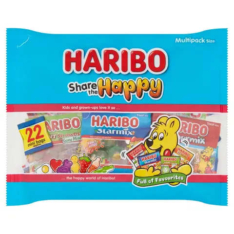 Haribo Share The Happy 22 Mini Bags Sweets 352g