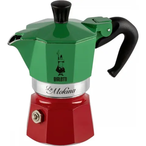 Bialetti koffiezetter La Mokina - aluminium, driekleurig, 1-kops