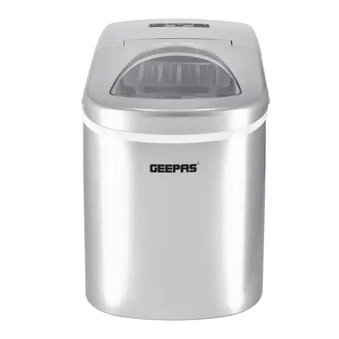 Geepas Ice Cube Maker| Compact Portable Countertop Ice Maker Machine Two Sizes, Produces 12kg Ice in 24 Hours