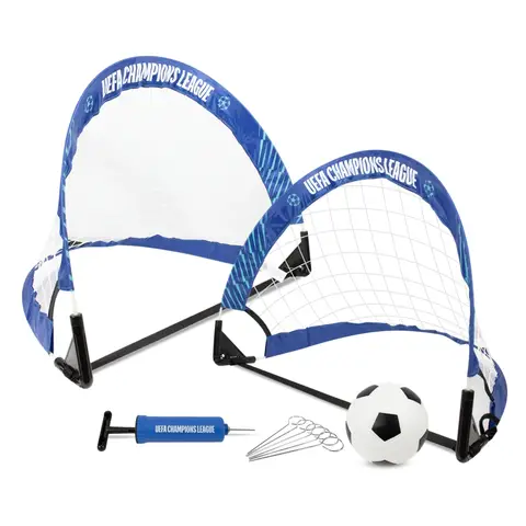 Hy-Pro Football Mini Pop Up Goal & Ball Set UEFA Champions League Blue 44x54cm