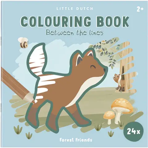 Little Dutch Kleurboek Bosvrienden - 20 x 20 cm, Blauw