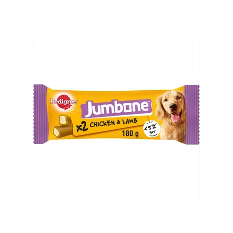 Pedigree Jumbone Adult Medium Dog Treat Chicken & Lamb 2 Chews 180g