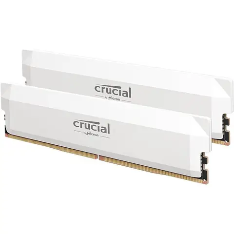 Crucial Pro DDR5 - Mémoire 32 Go 6000 DIMM KIT 2x16 Go (CP2K16G60C36U5W) - Blanc