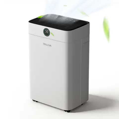 TRULIVA 25L/Day Dehumidifier with Laundry Drying, Auto Defrost, R290,2.8L Tank & Continuous Drain Hose, for Home, Basements, Bathroom, Bedrooms