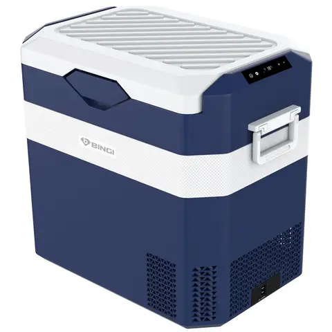 BINGI Camping Fridge 38L,Car Fridge Freezer Portable Refrigerator 12V/24V DC & 100-240V AC For Campervan,Lorry,Boat,travel,Picnic and Home Use, -18℃ to 15℃