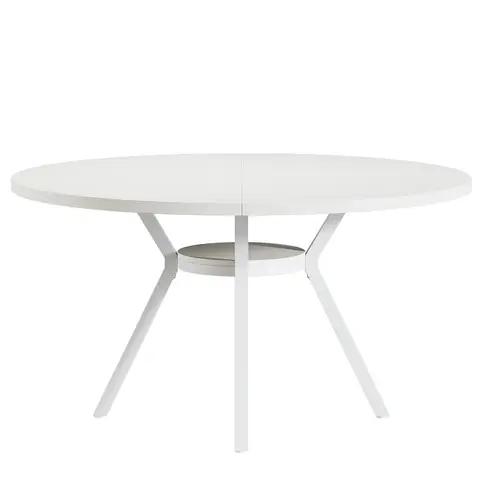 Tribesigns Round Dining Table, 120CM Large Kitchen Tables for 6-8 People,Modern Style with Metal Legs for Dining Room Kitchen Cafe (Only Table)