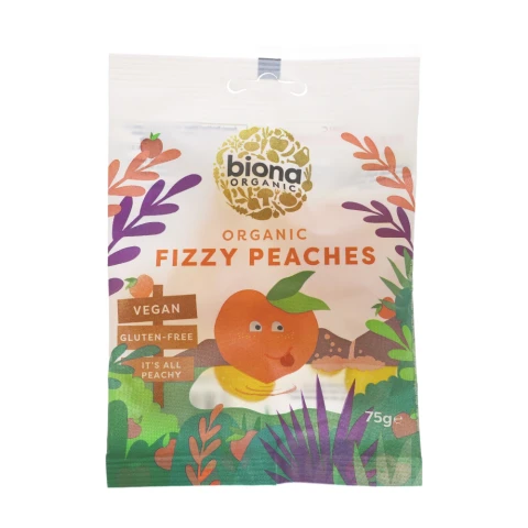 Biona Fizzy Peaches - 75G