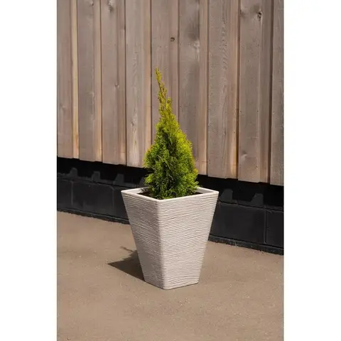 Strata Tapered Tall 40cm x 40cm x 52cm-Stone