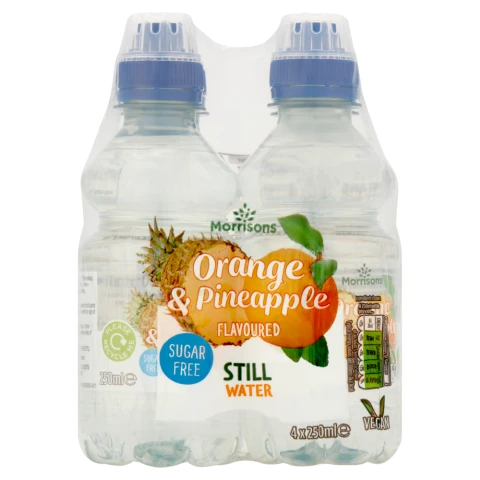 Morrisons Orange & Pineapple Water 4x250ml