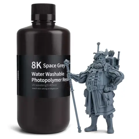 Elegoo Water Washable 8K Resin 1kg-Space Grey(12 bottles/ctn)